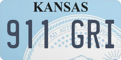 KS license plate 911GRI