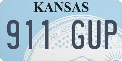 KS license plate 911GUP