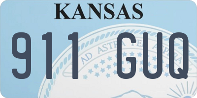 KS license plate 911GUQ