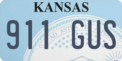 KS license plate 911GUS