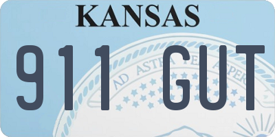 KS license plate 911GUT