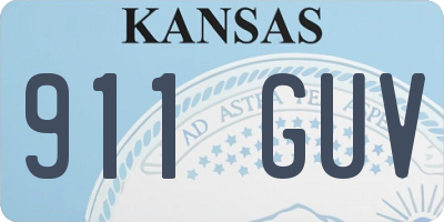 KS license plate 911GUV