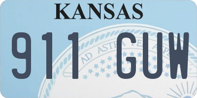 KS license plate 911GUW