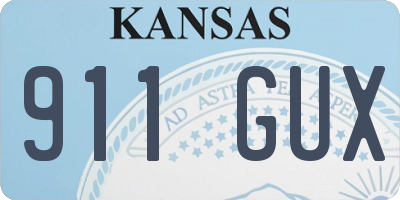 KS license plate 911GUX