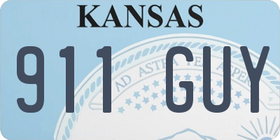 KS license plate 911GUY