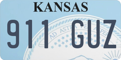 KS license plate 911GUZ