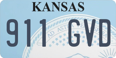 KS license plate 911GVD