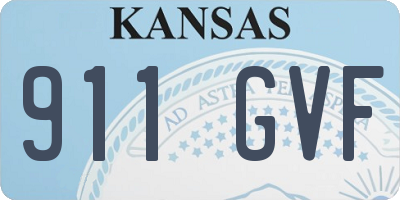 KS license plate 911GVF