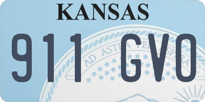 KS license plate 911GVO