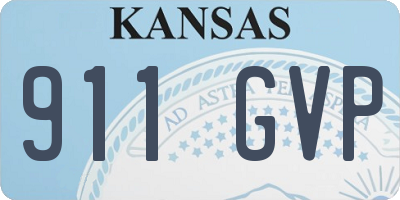 KS license plate 911GVP