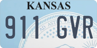 KS license plate 911GVR