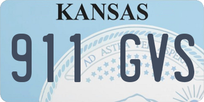 KS license plate 911GVS