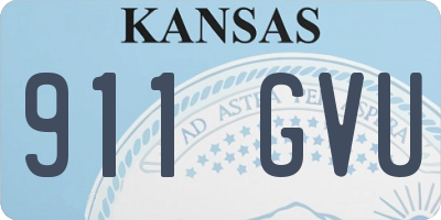 KS license plate 911GVU