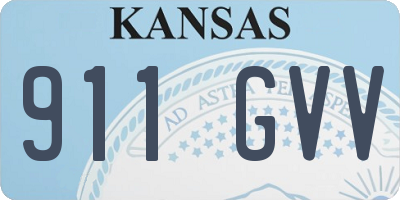 KS license plate 911GVV