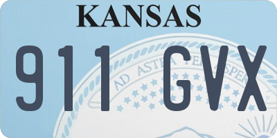 KS license plate 911GVX
