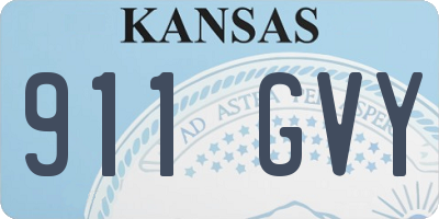 KS license plate 911GVY