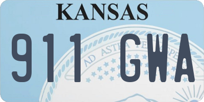 KS license plate 911GWA
