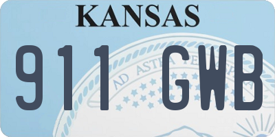 KS license plate 911GWB