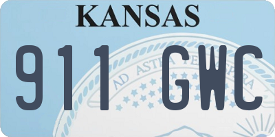 KS license plate 911GWC