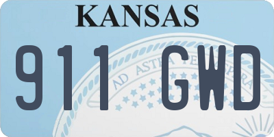 KS license plate 911GWD