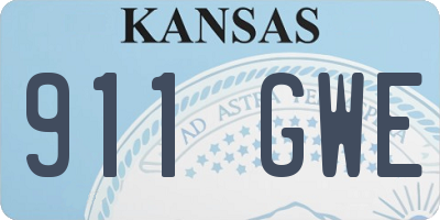 KS license plate 911GWE