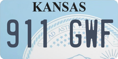KS license plate 911GWF