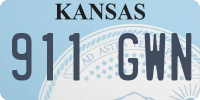 KS license plate 911GWN