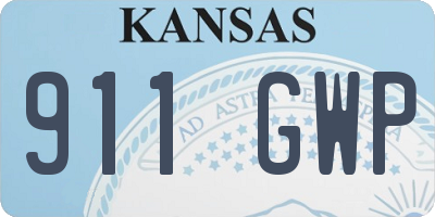 KS license plate 911GWP