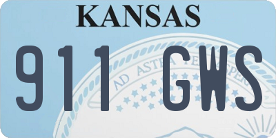 KS license plate 911GWS
