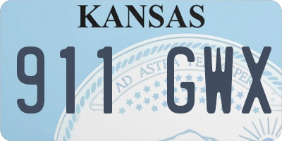 KS license plate 911GWX
