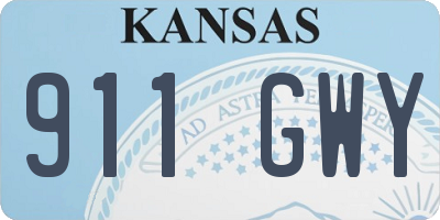 KS license plate 911GWY