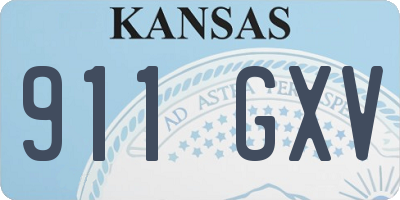 KS license plate 911GXV