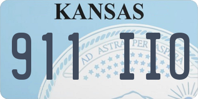 KS license plate 911IIO