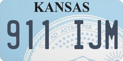 KS license plate 911IJM
