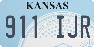 KS license plate 911IJR