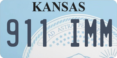 KS license plate 911IMM