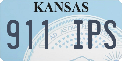 KS license plate 911IPS