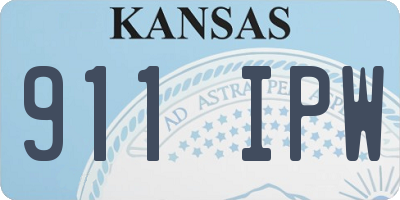 KS license plate 911IPW