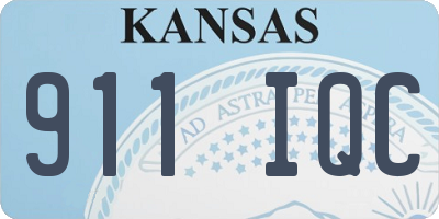 KS license plate 911IQC
