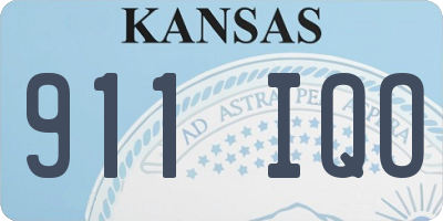 KS license plate 911IQO
