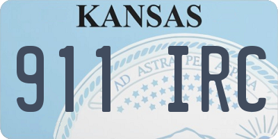 KS license plate 911IRC