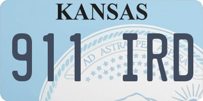 KS license plate 911IRD