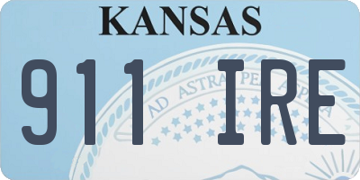 KS license plate 911IRE