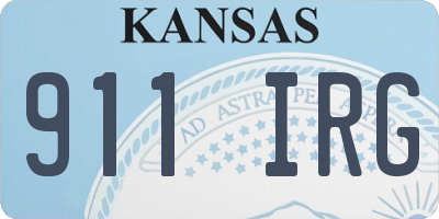 KS license plate 911IRG