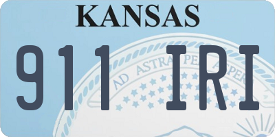KS license plate 911IRI