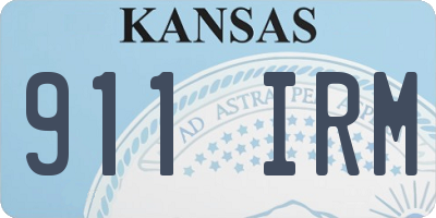 KS license plate 911IRM
