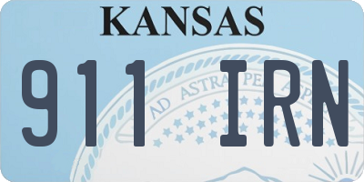 KS license plate 911IRN