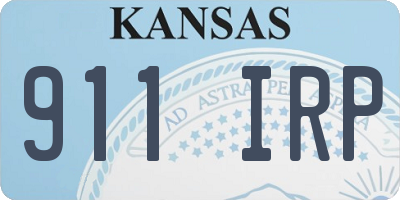 KS license plate 911IRP
