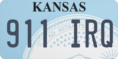 KS license plate 911IRQ