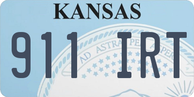 KS license plate 911IRT